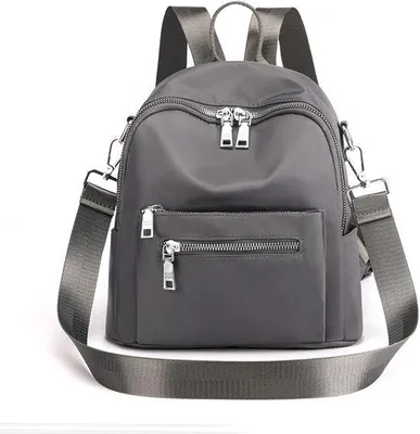 Produktbild von Kleine Wasserabweisende Schultertasche Grau Damen Rucksack