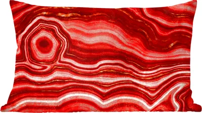 Produktbild von MuchoWow® Zierkissen Sofakissen Wohnzimmer Dekokissen 50x30 cm Rot - Achat - Edelsteine - Wohnzimmerdekoration - Polster mit Photo