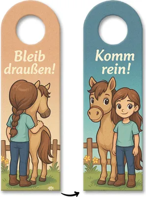 Produktbild von Pony und Mädchen Bleib draußen! Komm rein! Türhänger