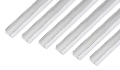 Zdjęcie produktu dla Alberts 499778 Profil U, aluminium, naturalny, 1000 x 16 x 13 mm, zestaw 6 szt