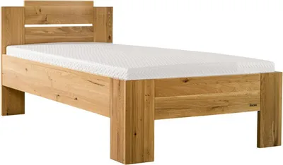 Produktbild von Einzelbett Gardo geölt aus Wildeiche  140 x 210 cm