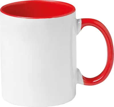 Image de MidOcean - Tasse à café "Sublimcoly", bicolore, 300ml MO1030 (taille unique) (Blanc/Rouge)