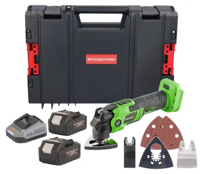 Produktbild von Procraft PMT22bb Akku Multifunktionswerkzeug 20 V Brushless + 2x Akku 4,0 Ah + Ladegerät + RHINO Toolcase