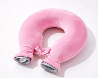 Produktbild von Nackenwärmflasche, Wärmflasche Nacken1,4L U-Förmige Nackenwärmflasche-Rosa