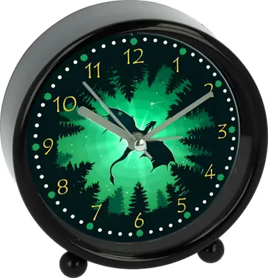 Produktbild von Wecker Drache schwarz - bb-Klostermann 54068 - Motiv Uhr Quarz