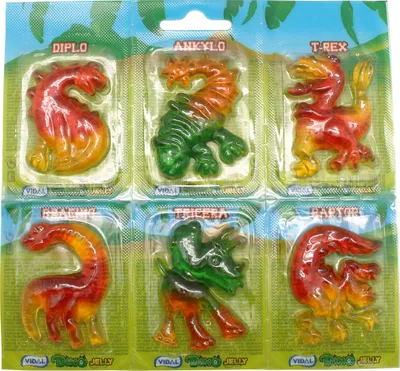 Produktbild von Vidal Dino Jelly Fruchtgummi-Dinosaurier 6x11g Fruchtgummi Blister