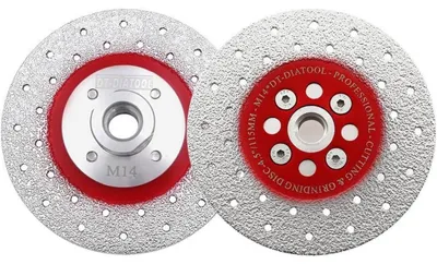 Produktbild von Diamantscheibe 2 Stück 115 mm Vakuumgelötet Trenn- & Schleifscheibe für Granit Beton Marmor Stein
