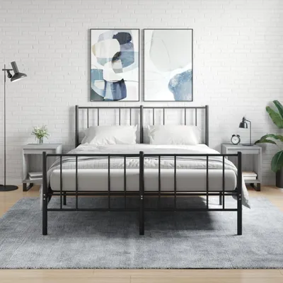 Produktbild von vidaXL Nachttische 2 Stk. Grau Sonoma 40x35x50 cm Holzwerkstoff