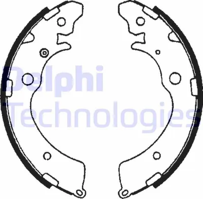 Produktbild von DELPHI Bremsbackensatz Trommelbremse für SUZUKI JIMNY (FJ) 220mm LS1641