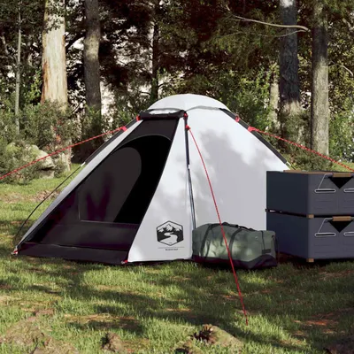 Immagine prodotto di vidaXL Tenda da campeggio a cupola 2 persone Bianco Scuro Impermeabile