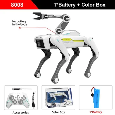 Produktbild von Ferngesteuerter Roboterhund - Modell 8002 - Mechanisch - Lithiumakku Inklusive - Reichweite 30 m - Betriebszeit 30 Min. - Mit Clip