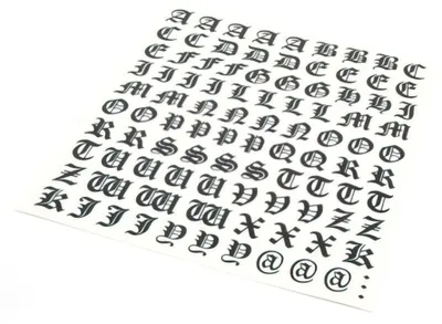 Produktbild von Set selbstklebender Buchstaben Gothic Schwarz