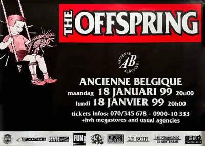 Obrázok produktu pre The Offspring – Koncert v Belgicku, 1999 – Plagát – 67x95 cm