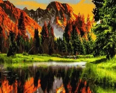 Immagine prodotto di Norimpex Diamond Painting Tramonto al lago 30x40cm
