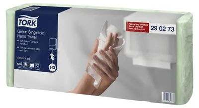 Tork grünes Zickzack Handtuch 2-lagig 5x250 Stück H3 System Packung