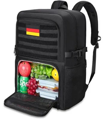 Immagine prodotto di Zaino da lavoro con scomparto termico per laptop fino a 15,6 pollici, porta USB, colore nero