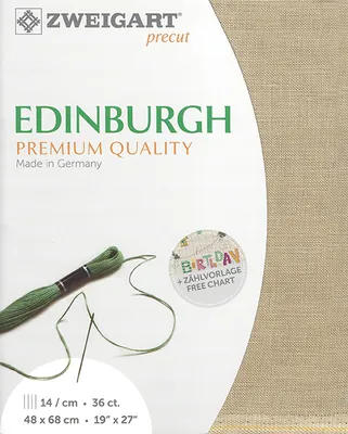 Obrázek produktu pro Evenweave EDINBURGH Zweigart látka předstřižená 35 ct. 100% len 3217 barva 309 cappuccino 48x68 cm