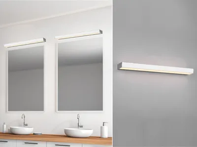 Produktbild von TRIO-Leuchten Wandleuchte ROCCO BH 60x3.60 cm silber Wandlampe