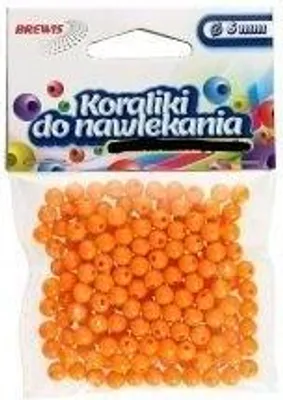 Image de Perles d'enfilage orange + ficelle 6mm 16g