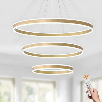 Image de Suspension LED ronde dimmable avec télécommande