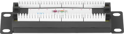 Zdjęcie produktu dla 8-portowy naścienny panel krosowy UTP Cat6 z nieekranowanym okablowaniem i uchwytem na kabel 23-28AWG