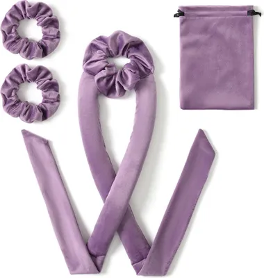 Produktbild von INF Mühelose Locken: Lockenstab-Set ohne Hitze (4 Teile) Violett