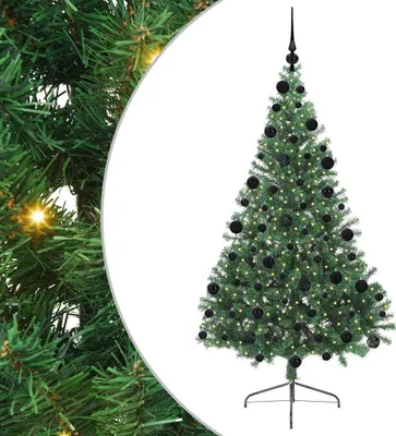 Obrázok produktu pre Umelý predsvietený vianočný stromček Zelená 210 cm PVC