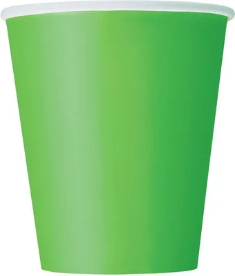 Produktbild von Einwegbecher aus Pappe, grün, ca. 250 ml Fassungsvermögen