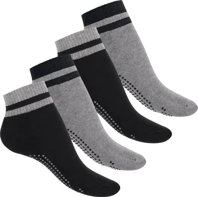 Produktbild von Celodoro Damen und Herren Yoga & Wellness Socken (4 Paar), ABS Söckchen mit Frottee-Sohle - Variante 2 39-42
