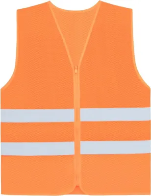 Image de Gilet de sécurité Mesh Comfort Fit avec fermeture éclair - Korntex Signal-Orange S/M