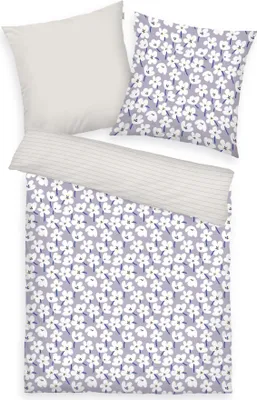 Produktbild von HERDING TOM TAILOR Bettwäsche-Set 'Fresh Flowers Soft Lilac/Off White' - 80-x-80-cm-155-x-220-cm, Deckenbezug im Lieferumfang enthalten, Kissenbezug enthalten