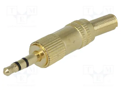 Image de 1 x connecteur stéréo jack 3,5 mm mâle, droit, avec protection anti-torsion