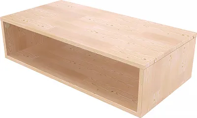 Produktbild von Aufbewahrungswürfel Holz 100x50 cm - Naturlack