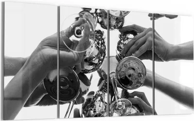 Produktbild von DEQORI Glasbild Echtglas 4x30x60 cm 'Gläserne Verbundenheit' Wandbilder XXL groß