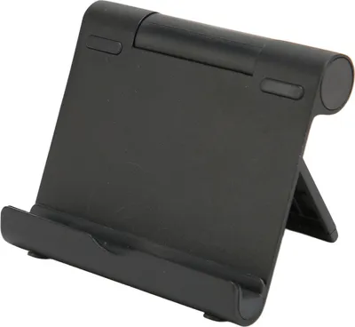 Produktbild von Telefonständer, um 180 Grad drehbar, faltbar, tragbar, Aluminiumlegierung, Silikon, 5 kg belastbar, Tablet-Halter, Schreibtisch für Büro, Schwarz