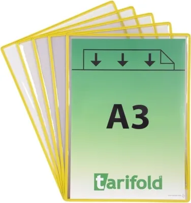 Produktbild von Klarsichttafel standard A3 5 gelb Stück