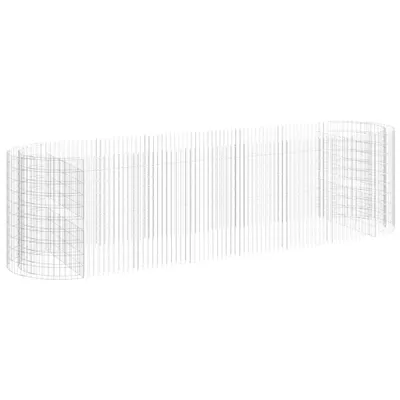 Immagine prodotto di vidaXL Gabbione letto rialzato Ferro zincato 400x100x100 cm