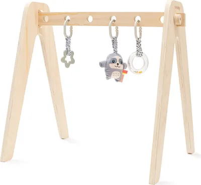 Obrázek produktu pro Dětská edukační dřevěná hrazdička s hračkami New Baby