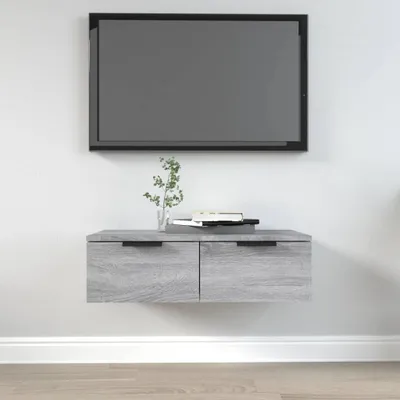 Obrázek produktu pro The Living Store Nástěnná skříňka Grey Sonoma 68x30x20 cm Materiál na bázi dřeva