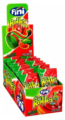Obrázek produktu pro Fini Roller, perlivá voda s příchutí vodního melounu, 18 kusů po 20 g