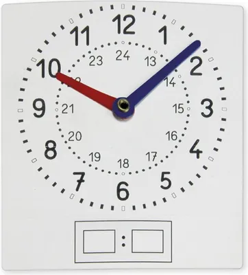 Produktbild von TimeTEX Set Schüler-Folien-Uhren "Analog/Digital", 11x12 cm, 10-tlg.