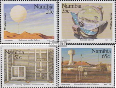 Produktbild von Briefmarken Namibia - Südwestafrika 1991 Mi 698-701 (kompl.Ausg.) FDC 100 Jahre Wetterdienst