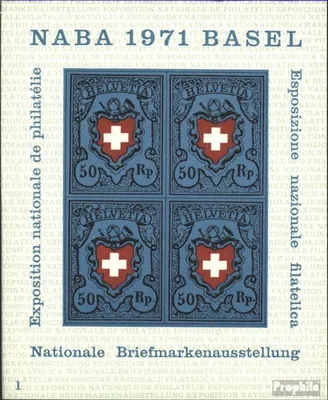 Produktbild von Briefmarken Schweiz 1971 Mi Block21 (kompl.Ausg.) FDC NABA