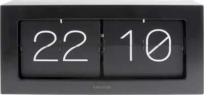 Produktbild von Karlsson - Wand-/Tischuhr Boxed - Flip XL - Schwarz - 37x17,5x9cm