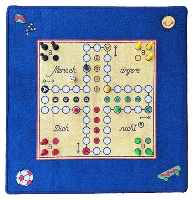Produktbild von Spielteppich Mensch-ärgere-Dich-nicht 92x92 cm