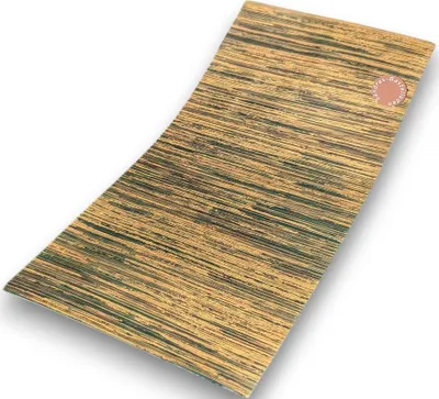 Produktbild von Sandras-Bastelladen - Multicolor Gebürstet - Kerzen Verzierwachsplatte - 200 x 100 x 0,5mm Tannengrün-Gold