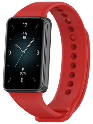 Produktbild von Für Honor Band 9 hochwertiges TPU Solid Color Watch Ersatz Arm Band Rot