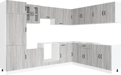 Produktbild von vidaXL 14-tlg. Küchenschrank-Set Kalmar Grau Sonoma Holzwerkstoff