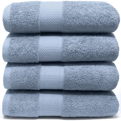 Obrázek produktu pro Sada ručníků: 4 velké ručníky, 70 x 130 cm, 100% bavlna, savé, vhodné do domácnosti