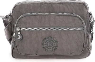 Produktbild von Bag Street Damen Leichte Handtasche Umhängetasche aus Crinklenylon Kleine Grau